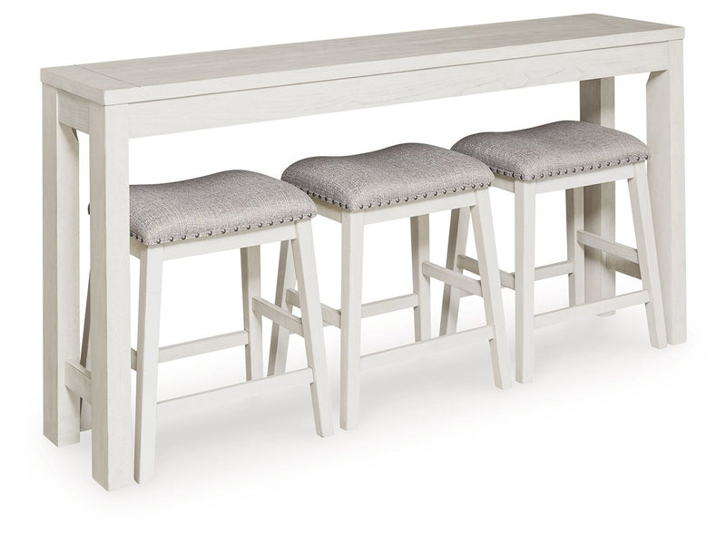 Robbinsdale - Rectangular Dining Room Counter Table Set (Set of 4) - Antique White complete set