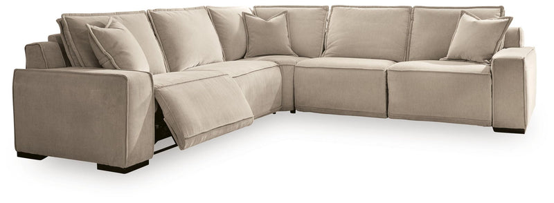 Carceri - 5-Piece Power Sectional Reclining Sofa - Cashmere complete set