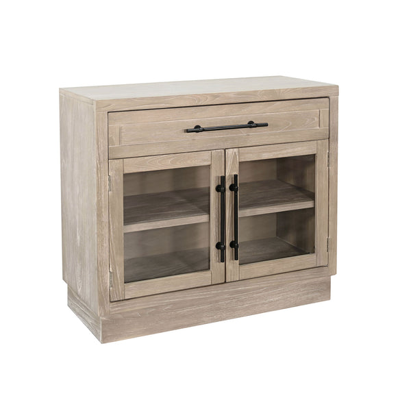 Mia 2 Door Glass Cabinet Wheat
