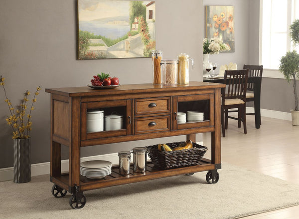 Kadri Kitchen Cart Distressed Chestnut
