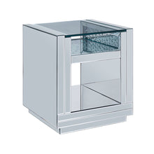 Nysa - 24" End Table - Mirrored & Faux Crystals