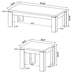 Cain - 3 Piece Occasional Table Set - Weathered Gray