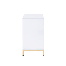 Ottey - Cabinet - White High Gloss & Gold