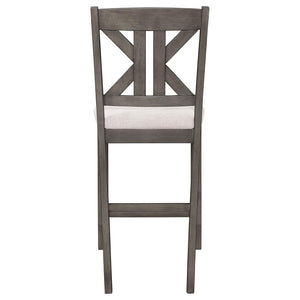 Athens - Wood Counter Chair With Cushion (Set of 2) - Barn Gray