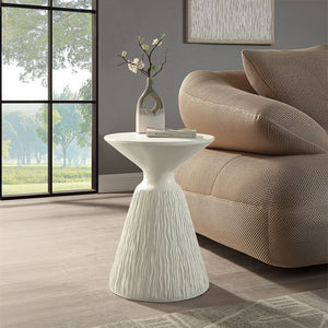 Duane - Accent Table - Natural White Finish