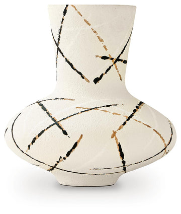 Brockford - Vase - Cream / Black / Brown
