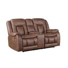 Morello - Console Loveseat With Power Footrest - Brown