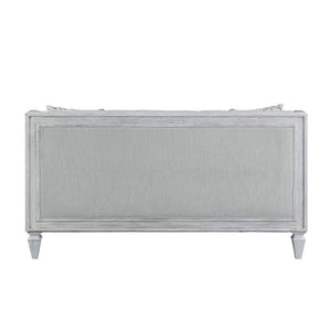 Katia - Loveseat With 2 Pillows - Light Gray Linen & Weathered White