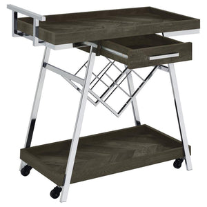 Kinney - 1-Drawer Engineered Wood Bar Cart