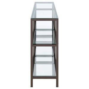 Kate - Console Bookcases - Black Nickel
