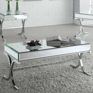Yuri - Coffee Table - Mirrored & Chrome