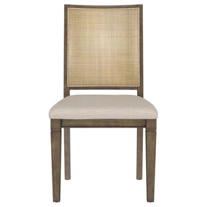 Matisse - Woven Rattan Back Dining Side Chair Brown (Set of 2) - Light Brown