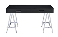 Coleen - Desk - Black High Gloss & Chrome