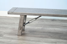 Alpine - Bench With Turnbuckle, Wood Seat - Gray