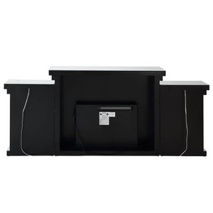 Noralie - Fireplace With LED - Mirrored & Faux Diamonds
