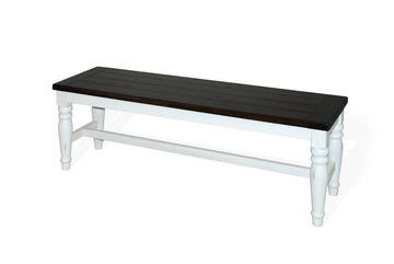 Carriage House - Bench - Cottage White / Europen Dark