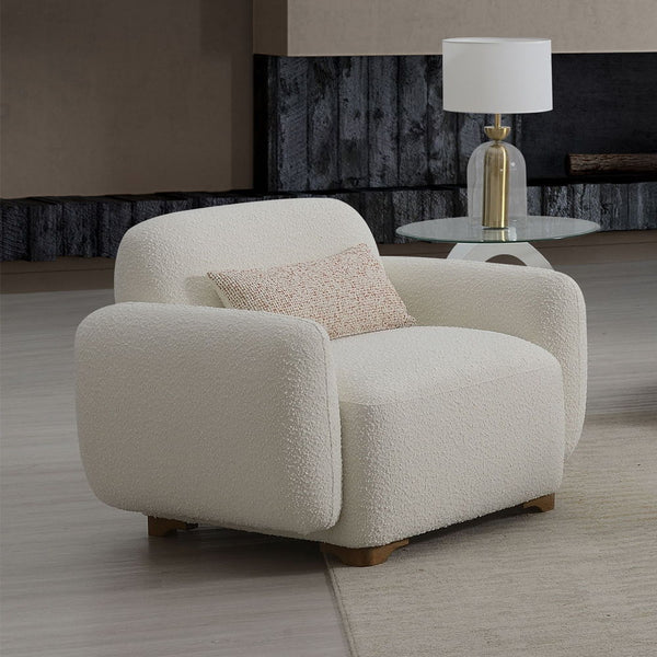 Darius Chair With Pillow Beige Boucle