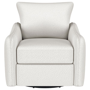 Madia - Upholstered Sloped Arm Swivel Glider Chair - Vanilla