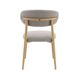 Kacey - Side Chair (Set of 2) - Gray Boucle & Natural Finish