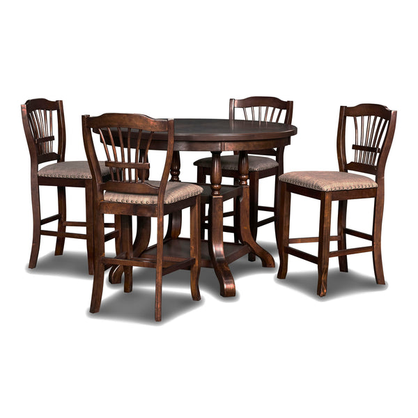 Bixby Counter Table & 4 Chairs Espresso