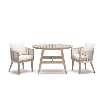 Ivory Vine - Chairs With Cushion / Table Set (Set of 3) - Beige
