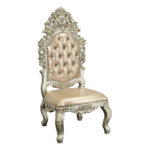 Sorina - Side Chair (Set of 2) - Synthetic Leather & Antique Gold