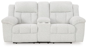 Frohn - Snow - Dbl Reclining Loveseat With Console