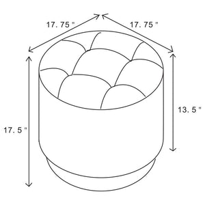 Bowman - Round Upholstered Tufted Swivel Ottoman