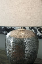 Magalie - Metal Table Lamp  - Antique Silver Finish