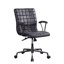 Barack - Office Chair - Vintage Black Top Grain Leather & Aluminum