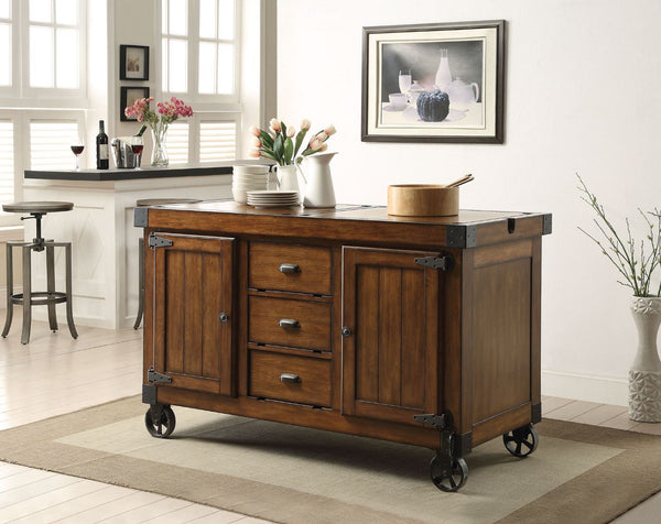 Kabili Kitchen Cart Antique Tobacco