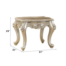 Bently - End Table - Marble Top & Champagne