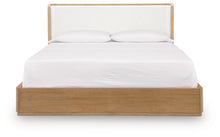 Pamaria - King Upholstered Bed - Light Brown