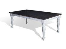 Bourbon County - Rectangular Dining Table With Extensions - White / Dark Brown