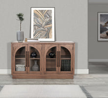 Double Arch Accent Cabinet - Cinder
