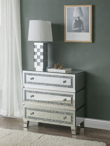 Noralie - 32" Cabinet - Mirrored, Faux Diamonds