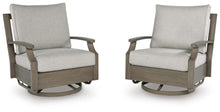 Rainier Ranch - Swivel Glider Chair With Cushion - Brown / Beige