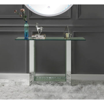Nysa - 46" Console Table - Mirrored & Faux Crystals