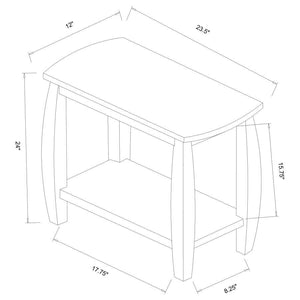 Dixon - 1-Shelf Rectangular Wood Side Table - Cappuccino