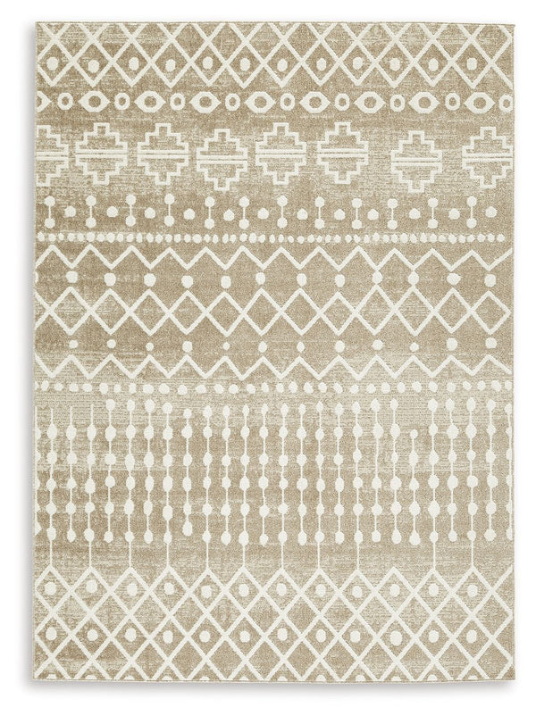 Bunchly 5' x 7' Rug Tan / Brown / Cream