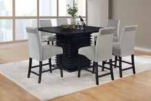 Stanton 7 Piece Square Counter Height Dining Table Set – Black