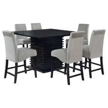 Stanton 7 Piece Square Counter Height Dining Table Set – Black