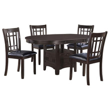 Lavon 5 Piece Oval Extension Leaf Dining Set – Espresso
