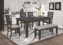 Dalila 6 Piece Rectangular Dining Table Set – Dark Grey
