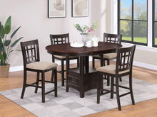 Lavon 5 Piece Oval Counter Height Extension Dining Set – Light Chestnut