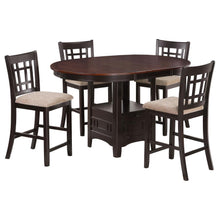Lavon 5 Piece Oval Counter Height Extension Dining Set – Light Chestnut