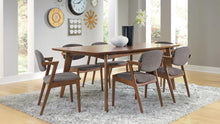 Malone 7 Piece Rectangular Dining Table Set – Dark Walnut