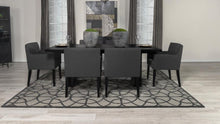 Catherine 7 Piece Rectangular Dining Table Set – Black