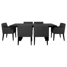 Catherine 7 Piece Rectangular Dining Table Set – Black