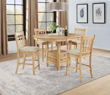 Lavon 5 Piece Oval Counter Height Extension Dining Set – Light Oak
